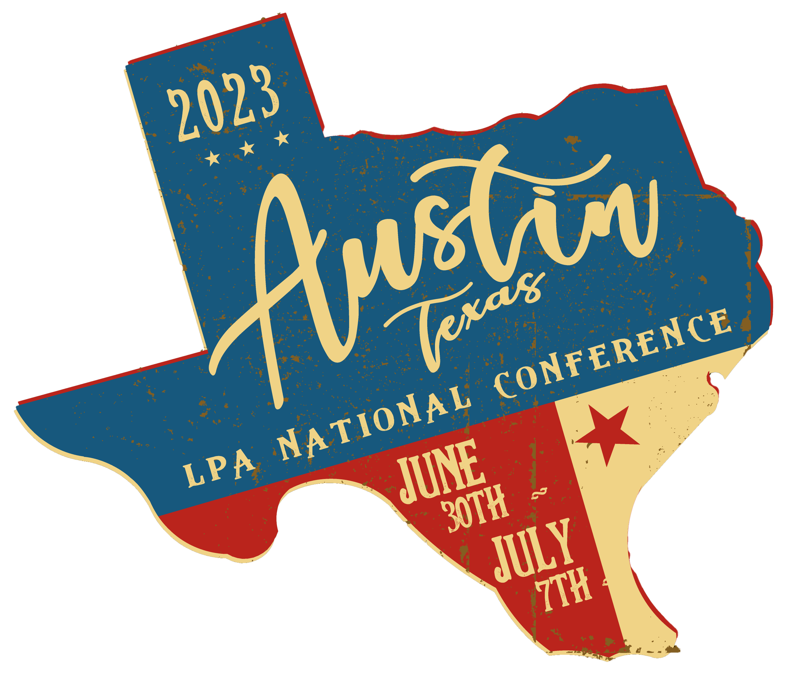 outline of texas with details of LPA conf 